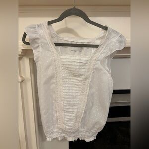 Lucky Brand white Textured Blouse Size S